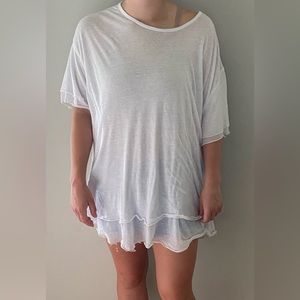 We The Free oversized layered white t-shirt size medium.